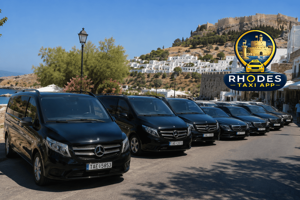 rhodes taxi app fleet, rhodes airport transfers and taxis
